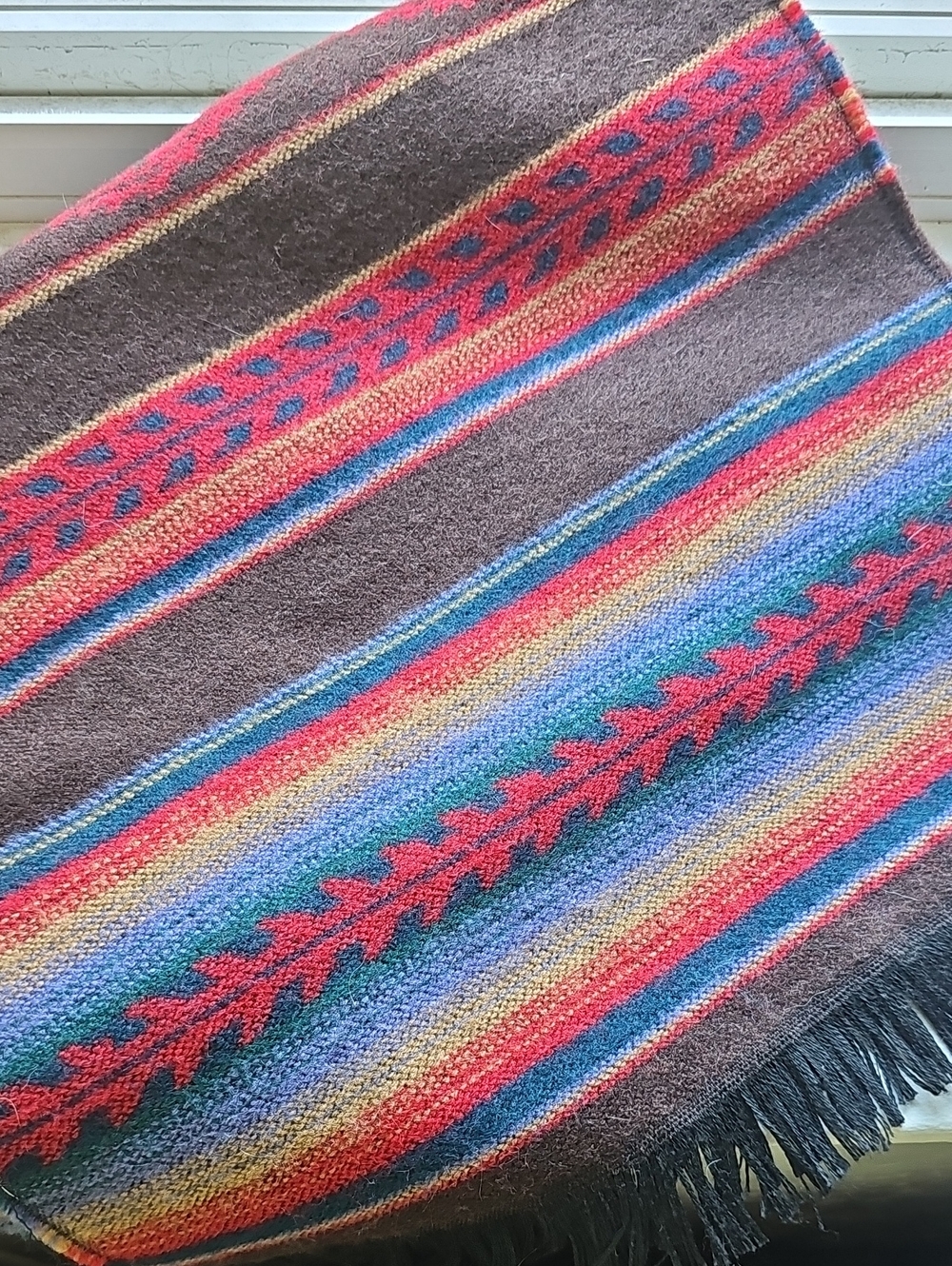 Colorful Soft Wool Striped Scarf - Picture 4 of 5